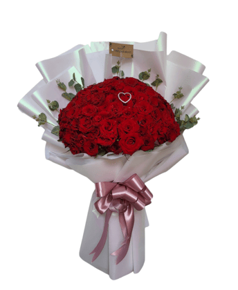 Bunch 100 roses